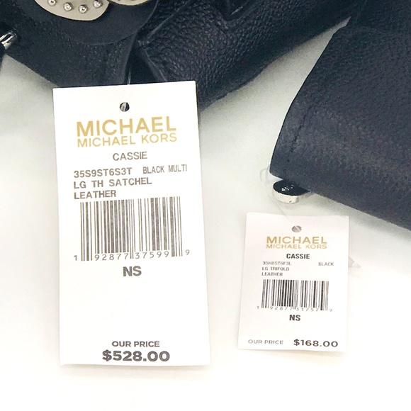 2PCS Michael Kors Cassie TH Floral Satchel Wallet - Picture 8 of 8